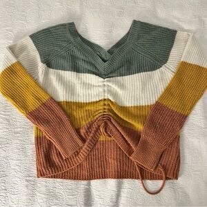 Multicolor V-Neck Sweater